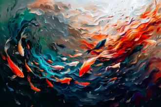 painting, art, abstract, water, modern art