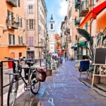 Outdoor, Bicycle, City, Sidewalk, Parked