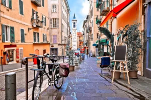 Outdoor, Bicycle, City, Sidewalk, Parked