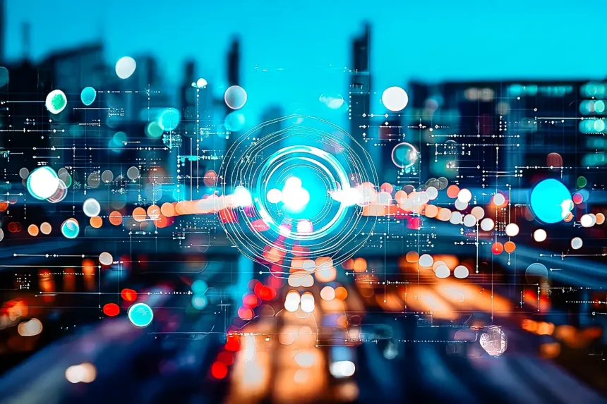 night, city, blur, light, street