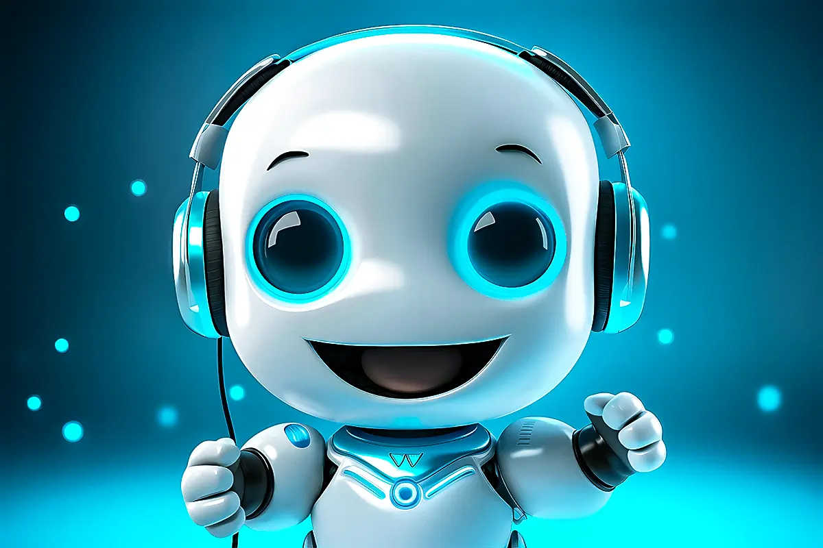 Vision & Image AI, Automaton, Headphones, Cartoon, Animation