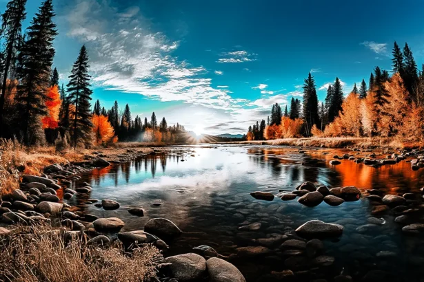 nature, outdoor, landscape, river, reflection